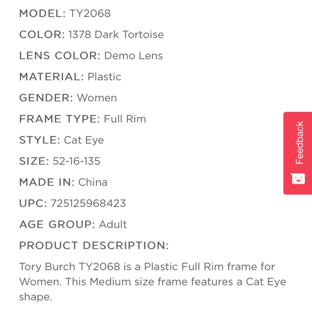 Tory Burch Cat Eye Frames In Tortoise Shell - image 5